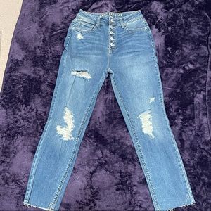 BRAND NEW Distressed Mom Jeans